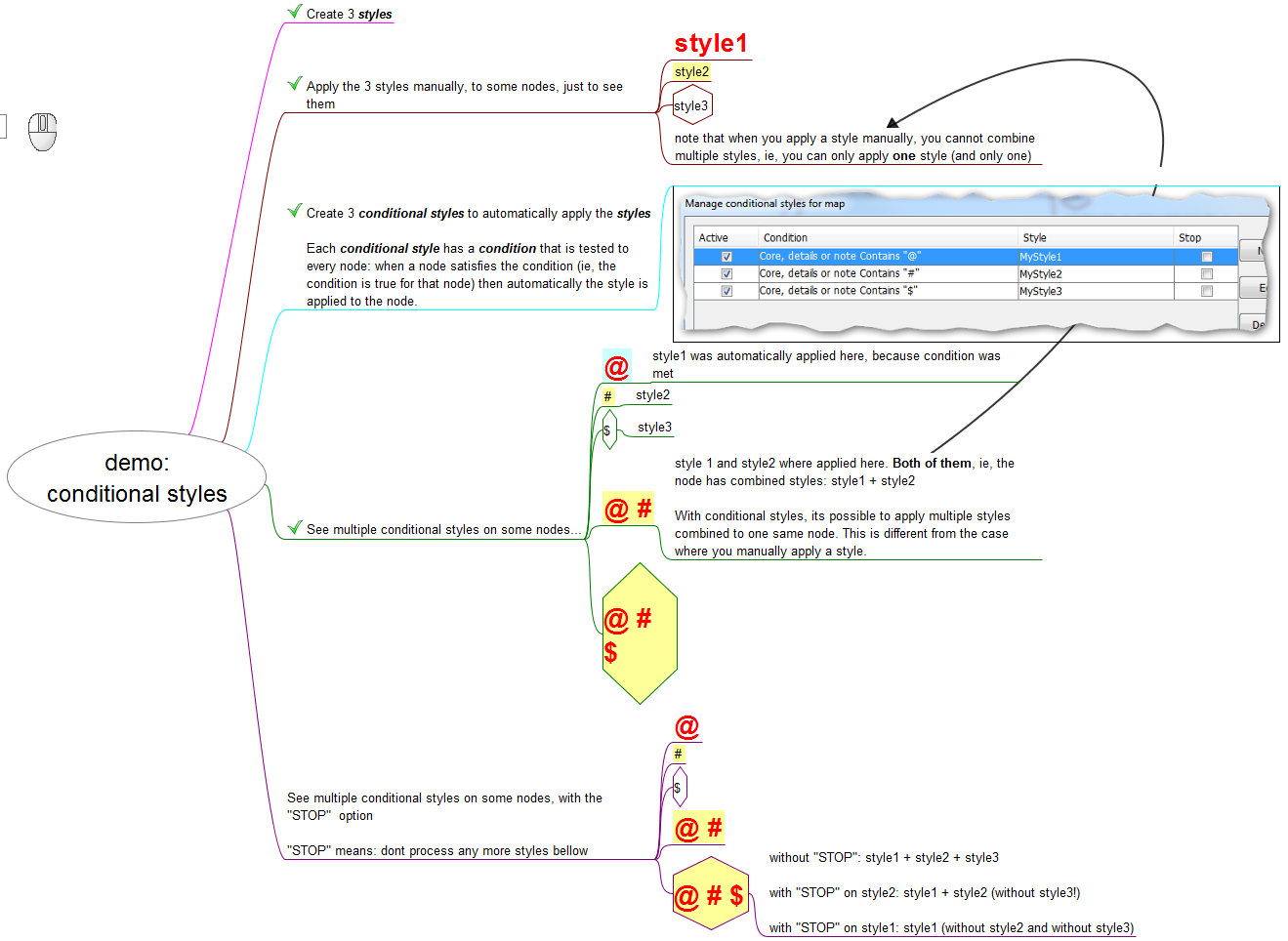 freeplane node remove format